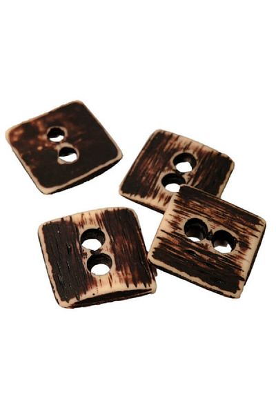 Klinkshop Polyester Button - Wooden Look Design