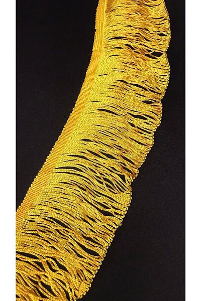 Ozpas Yellow Fringe Decorative Strip with Tassels - 9.5 Cm X 3 Mt