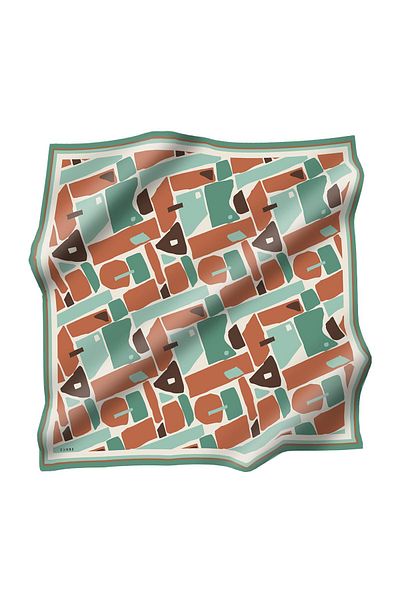 Zühre Φουλάρι από πολυεστέρα Twill ZE0025 V9
