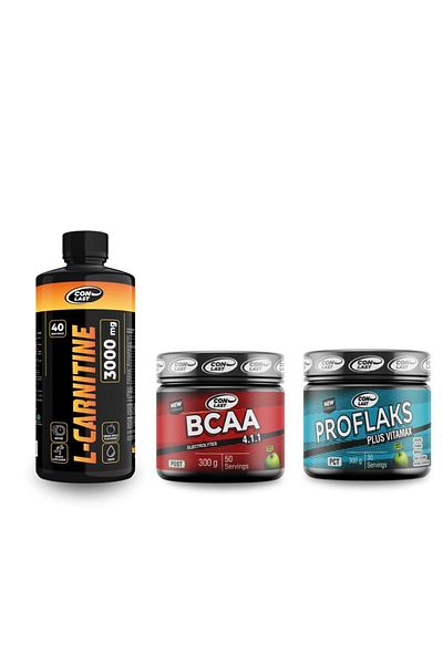 Conlast L-Carnitine 3000Mg + Bcaa 300Gr + Proflaks Plus Vitamax 300Gr - Fitness Supplies