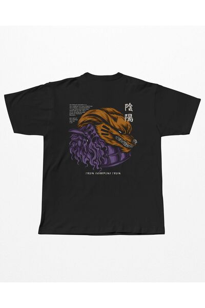 SHINOBIX تي شيرت ناروتو أنيمي كوراما وسوسانو كبير الحجم