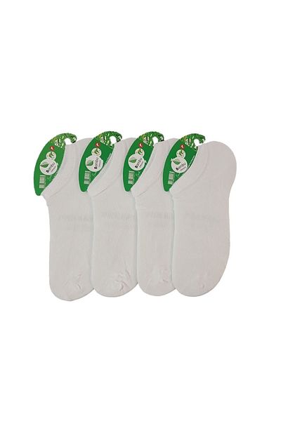Crazy Socks Men's Bamboo White Seamless Set of 4 - 37/42
