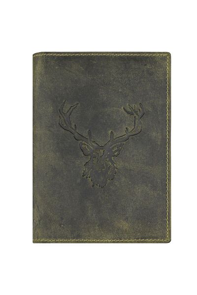 Greenburry Vintage deer identity card case leather 12 cm