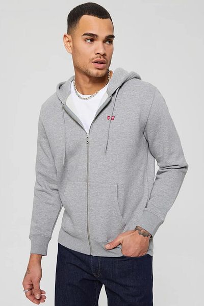 Levi's Men's Gray ZipperedSweatshirt- A7770-0003