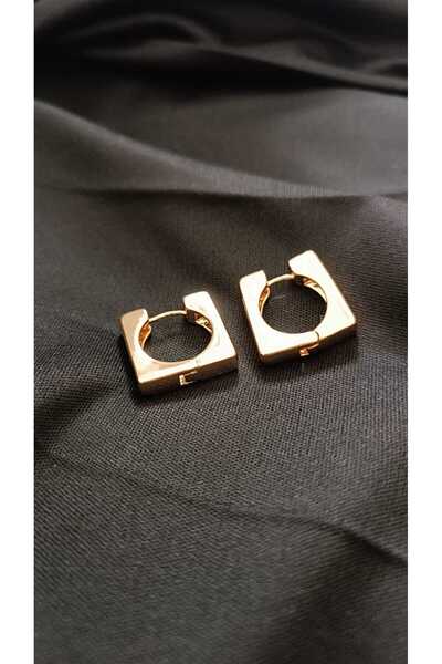 Çelik Minimal Kare Küpe