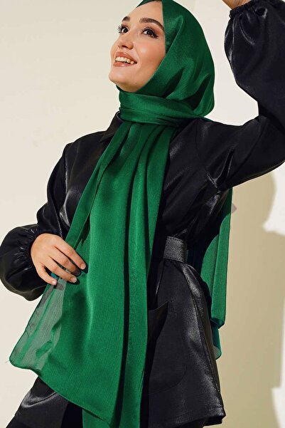 Octopus Abiye Janjan Parlak Saten Dokulu Tesettür Abiye Şifon