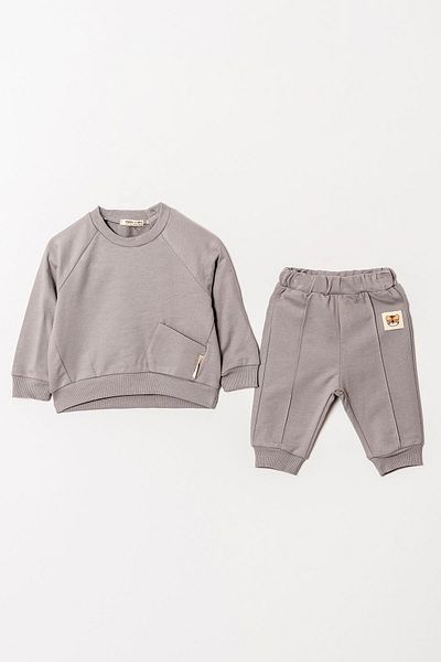 Tuffy Kids Knitted Bottom-top Set for Baby Boy - Pocket Detailed