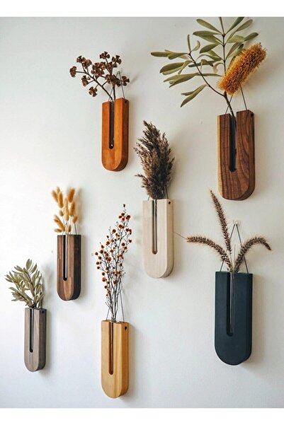 FOGO WOOD Ahşap Duvar Saksısı 7'li