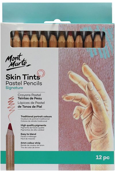 Mont Marte Set of 12 Pastel Colored Pencils - MM Signature