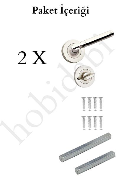 HOBİDABİ Verda Satin Door Handle - Wc with Badge