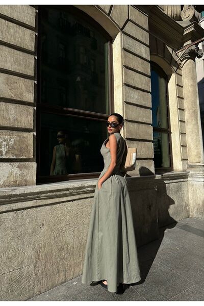 Deppot ΜΑΚΡΙ ΦΟΡΕΜΑ PAİVA GABARDIN με φερμουάρ