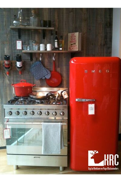 KRCDİJİTAL Parlak Kırmızı Buzdolabı Kaplama Folyosu 122cmx2m Kendinden Yapışkanlı