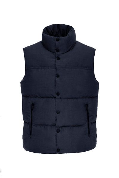 Danger Vestă puf căptușită unisex, bleumarin