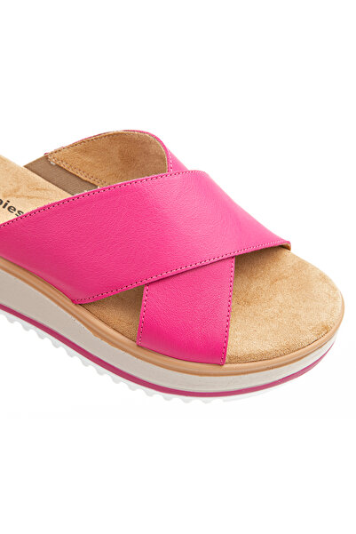 Hush Puppies Hou ( 624203 ) - Medium Heeled Anatomical Genuine Leather Stylish Women's Slippers