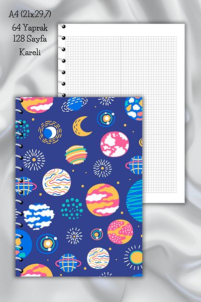 daily notebook دفتر ملاحظات مدرسي مقاس A4 - 64 ورقة (21x29,7 سم)