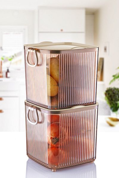 GLUS 10 Lt 2-Piece Kitchen Storage Container Home Organizer