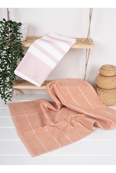 Baveno طقم مناشف ومناشف مطبخ قطنية من سافير 2 قطعة 50x70 سم