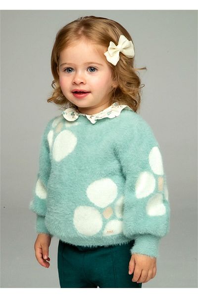 MAYORAL Mint Green Baby Girl Sweater - 2321