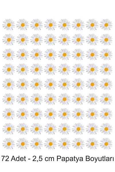 Atölye7Tasarım Yenilebilir Kağıt Papatya Resimli Pasta Kurabiye Cupkek Üstü Ş...