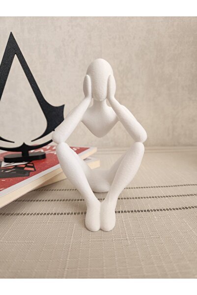 ALTINDAL Home Düşünen  İskandinav Tarzı Biblo Heykel Figür Dekor Dekorasyon 3...