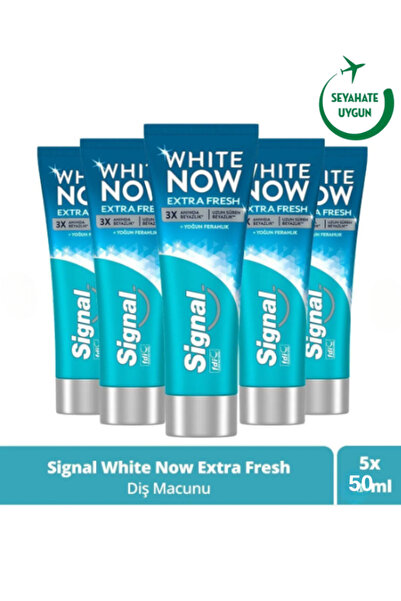 Signal Diş Macunu White Now Extra Fresh Anında Beyazlık Ve Ferahlık 50 ml X5