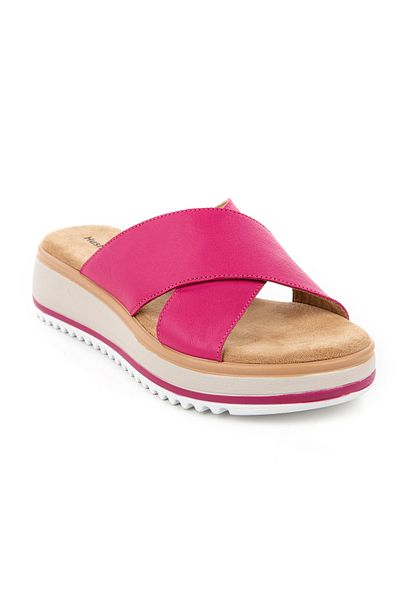 Hush Puppies Hou ( 624203 ) - Medium Heeled Anatomical Genuine Leather Stylish Women's Slippers