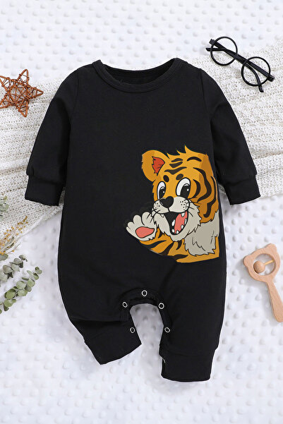 ADABEBEK Side Tiger Printed Style Baby Rompers - 20500