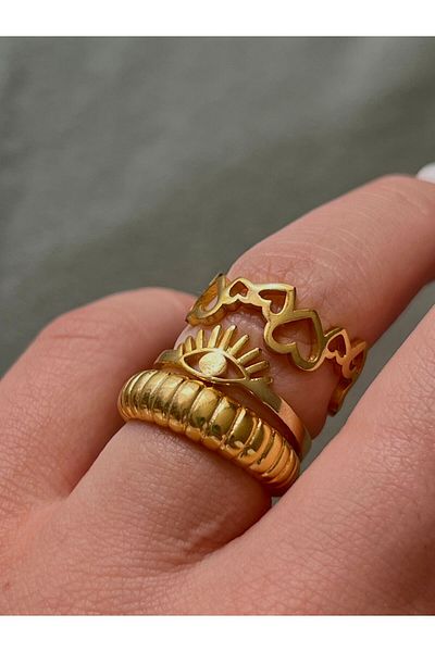 Balloon Jewelry Vintage Set of 3 Rings Adjustable