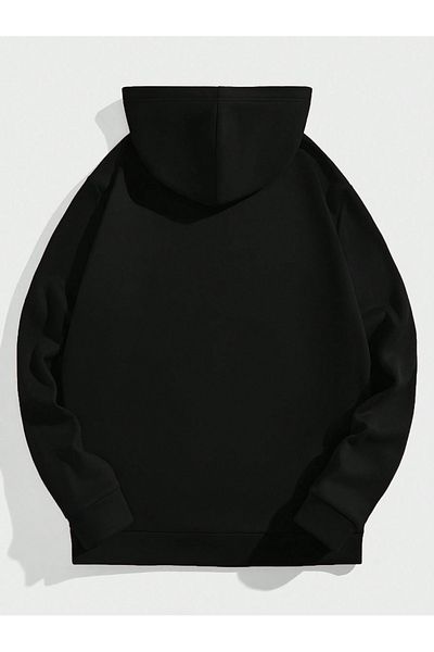 PALPİTO Hanorac unisex negru I Dont Care imprimat cu glugă cu 3 fire