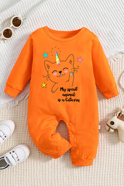 ADABEBEK Cute Ponny Cat Printed Style Baby Girl Jumpsuit 22039