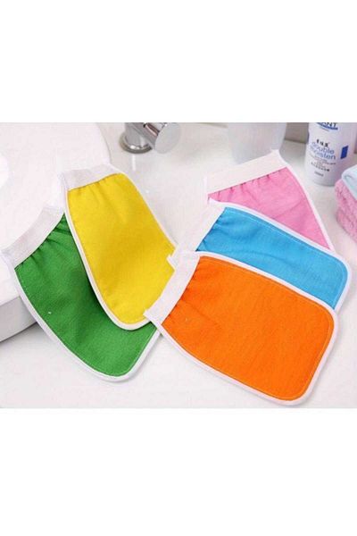 Elif Butik Orange Double Sided Gloves Model - Felt and Fiber Peeling Gloves