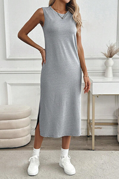 ESPİNA 125 cm Women's Cotton Combed Cotton Slit Casual Dress