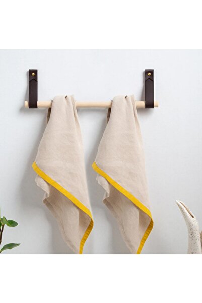 Bundera Deri Mutfak Ve Ev Düzenleyici Çok Amaçlı Askılık Banyo Mutfak Havluluk Için Ray Askısı
