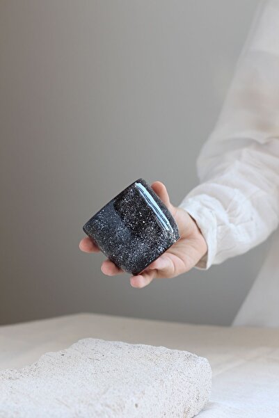 Toprak Ürünler Ondo Benekli El İşçiliği Kulpsuz Toprak Kupa