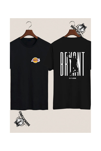 MarkaTurko KOBE BRYANT Siyah Özel Tasarım çift taraf baskılı T-shirt 1978-033