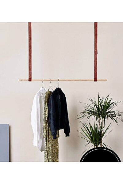 Bundera Ayaklı Deri Konfeksiyon Mağaza Elbise Askılığı A43 Ahşap Askılık Ve Kıyafet Askısı Eşek Askılık