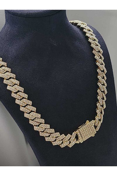 ZÜLİSCH Zircon Stone and Stainless Steel Xuping Necklace - Gold
