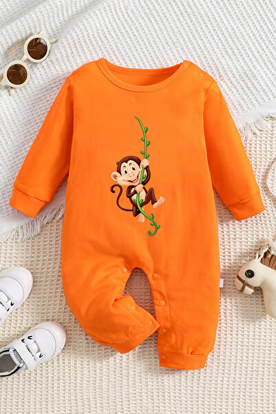 ADABEBEK Monkey Printed New Season Soft Jumpsuit - in Ivy 10024