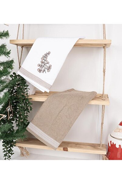 Baveno Set de 2 prosoape de bucătărie 100% bumbac cu model piqué 50x70 cm - B...