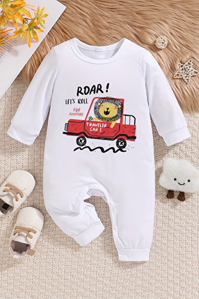 ADABEBEK Roar Lets Roll Baby Jumpsuit - Style 22033