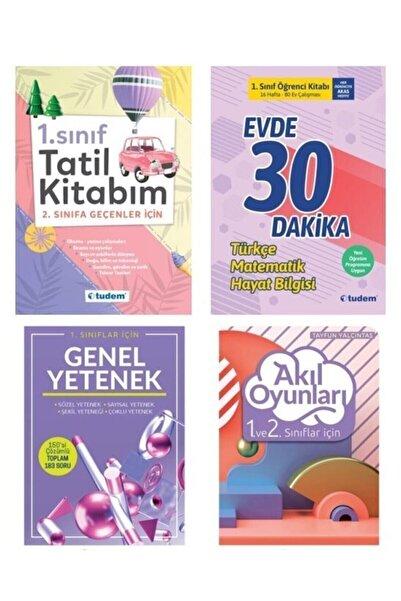 Tudem Yayınları Tudem 1.sınıf Tatil Kitabım - Evde 30 Dakika - Akıl Oyunları ...