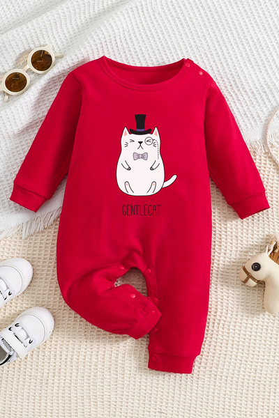 ADABEBEK بذلة أطفال مطبوعة من Gentlecat - طراز 22207