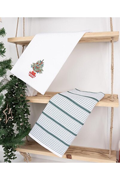 Baveno Set de 2 prosoape de bucătărie 100% bumbac cu model piqué 50x70 cm - B...