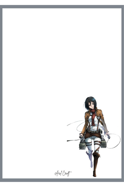 Arilcraft Attack On Titan Shingeki No Kyojin Anime Defteri Mikasa Ackerman - 2