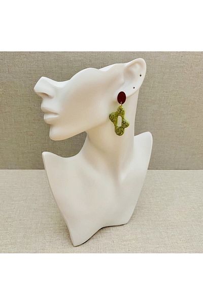 KARYA Green Granite Earrings