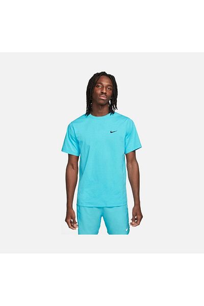 Nike Dri-Fit UV Hyverse Versatile Fitness Training Short-Sleeve Blue Men's T-Shirt DV9839-416
