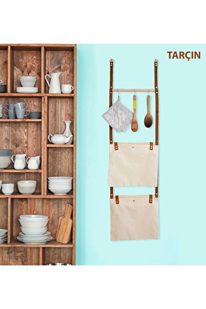 Bundera Mutfak Düzenleyici Ve Patates Soğan Sepeti Evye Dolap Raf Deri Organizer Askısı Ve Havlu Kağıtlık