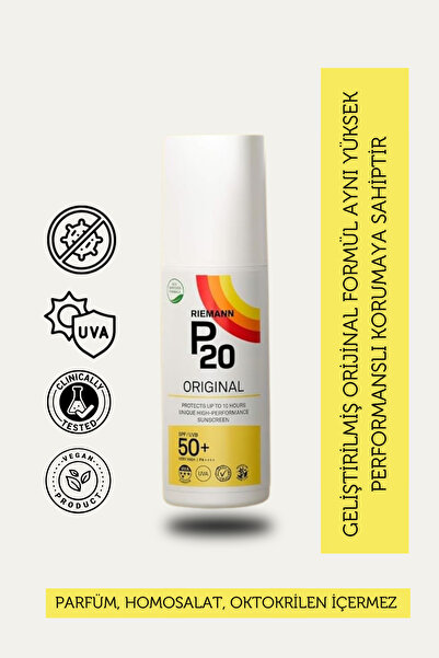 Riemann P20 Original 200ml SPF 50 UVA & UVB Koruyucu Güneş Kremi Sprey