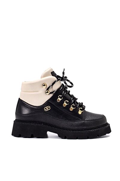 Sofia Baldi CIZ SİYAH DERİ Kadın DÜZ BOT