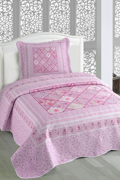 Örtüm Jaden Pink Single Quilted Bedspread